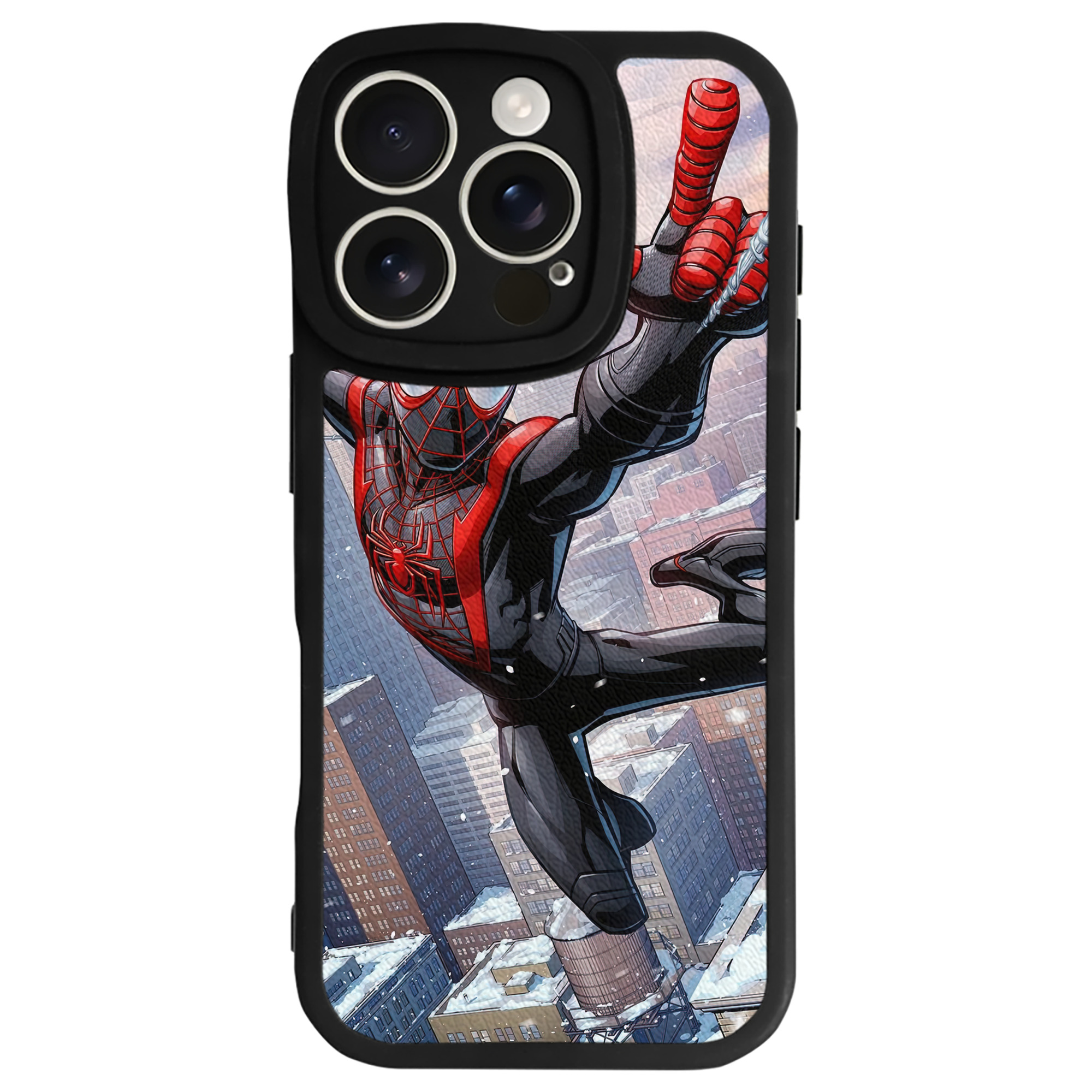 （画像用） Spider Man スパイダーマン 【iPhone 16シリーズ対応】シリコンスマホケース（レザー調） 材質：シリコン